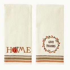Saturday Knight, Ltd. Give Thanks & Home 2-Piece Hand Towel Set