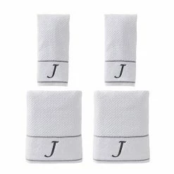 Saturday Knight, Ltd. Monogram 4-piece Bath & Hand Towel Set