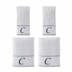 Saturday Knight, Ltd. Monogram 4-piece Bath & Hand Towel Set -Saturday Knight, Ltd.shop unnamed file 119