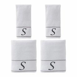 Saturday Knight, Ltd. Monogram 4-piece Bath & Hand Towel Set -Saturday Knight, Ltd.shop unnamed file 123