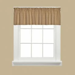 Saturday Knight, Ltd. Hopscotch Window Valance - 58'' X 13'' Tan
