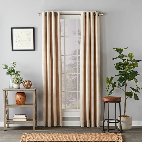 Saturday Knight, Ltd. 1-panel SunSafe Maeve Window Curtain Gray 4 Saturday Knight, Ltd. 1-panel SunSafe Maeve Window Curtain Gray - Image 2
