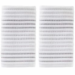 Saturday Knight, Ltd. 2-pack Stripe Hand Towel Set Gray -Saturday Knight, Ltd.shop unnamed file 178