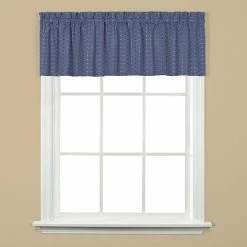 Saturday Knight, Ltd. Hopscotch Window Valance Denim Blue -Saturday Knight, Ltd.shop unnamed file 198