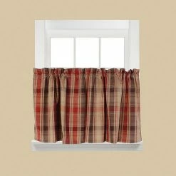 Saturday Knight, Ltd. Cooper Plaid Tier Kitchen Window Curtain Set Blue -Saturday Knight, Ltd.shop unnamed file 242