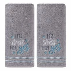 Saturday Knight, Ltd. 2-pack "Less Stress More Yes" Hand Towel