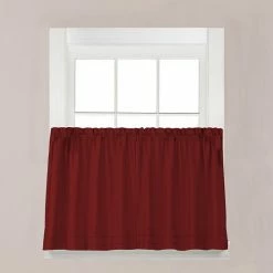 Saturday Knight, Ltd. Holden Tier Kitchen Window Curtain Set Garnet -Saturday Knight, Ltd.shop unnamed file 40