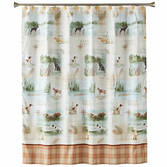 Saturday Knight, Ltd. Adirondack Dogs Shower Curtain 3 Saturday Knight, Ltd. Adirondack Dogs Shower Curtain