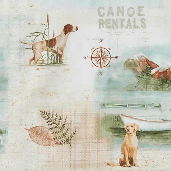 Saturday Knight, Ltd. Adirondack Dogs Shower Curtain 5 Saturday Knight, Ltd. Adirondack Dogs Shower Curtain - Image 3