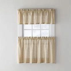 Saturday Knight, Ltd. Hopscotch Tier Curtain Pair Neutral -Saturday Knight, Ltd.shop unnamed file 533
