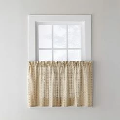 Saturday Knight, Ltd. Hopscotch Tier Curtain Pair Neutral -Saturday Knight, Ltd.shop unnamed file 536