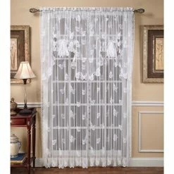 Saturday Knight, Ltd. Butterfly Lace 1-pack Window Curtain White -Saturday Knight, Ltd.shop unnamed file 57