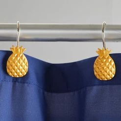 Saturday Knight, Ltd. Gilded Pineapple Shower Curtain Hooks - 12-pack -Saturday Knight, Ltd.shop unnamed file 614