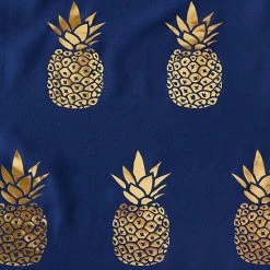 Saturday Knight, Ltd. Gilded Pineapple Fabric Shower Curtain -Saturday Knight, Ltd.shop unnamed file 629