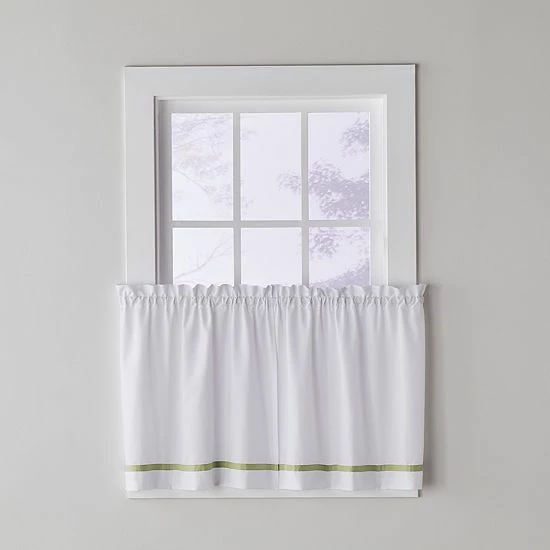 Saturday Knight, Ltd. Saturday Knight Ltd. Kate Tier Kitchen Window Curtain Set Sage 8 Saturday Knight, Ltd. Saturday Knight Ltd. Kate Tier Kitchen Window Curtain Set Sage - Image 6
