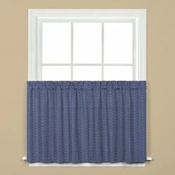 Saturday Knight, Ltd. Hopscotch Tier Kitchen Window Curtain Set Denim Blue -Saturday Knight, Ltd.shop unnamed file 689