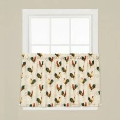 Saturday Knight, Ltd. 2-pack Tuscan Morning Tier Curtains