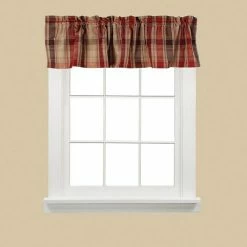 Saturday Knight, Ltd. Cooper Plaid Window Valance - 58'' X 13'' Blue